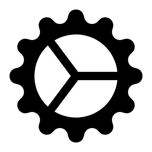 含三个内孔的 PNG 齿轮图样